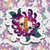 Floral Skull Vinyl Sticker