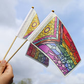 Flower Pride Hand Flag