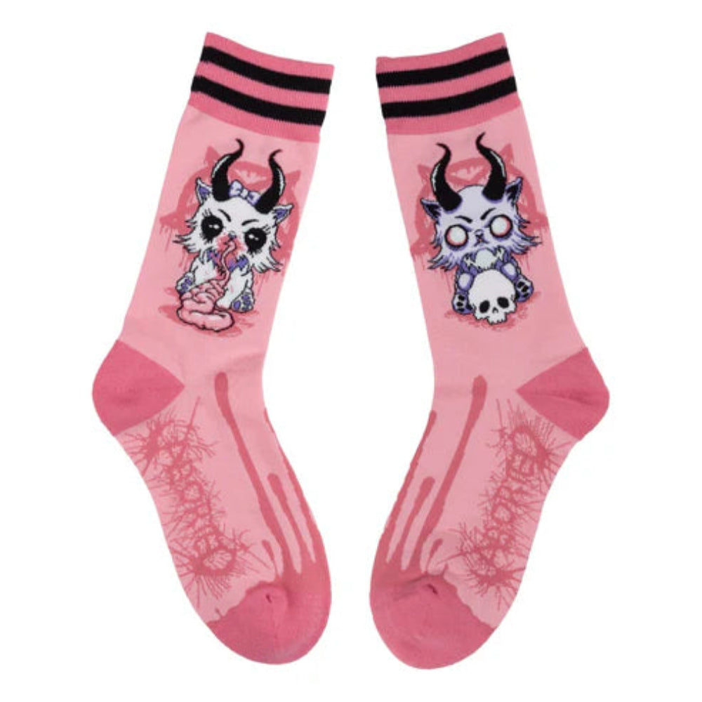 Footclothes x Aborted Bubblegum Death Kitty Crew Socks