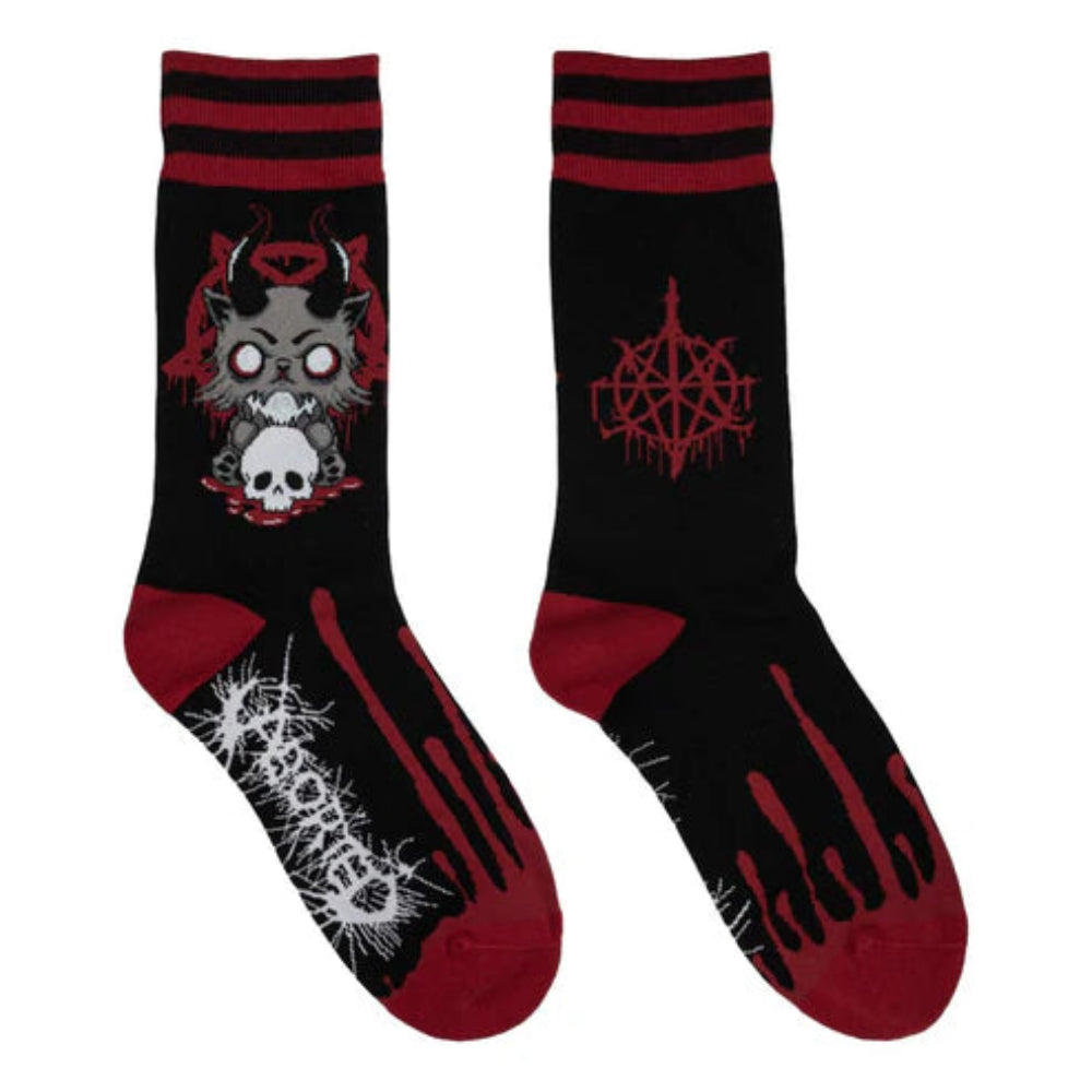 Footclothes x Aborted Death Kitty Crew Socks