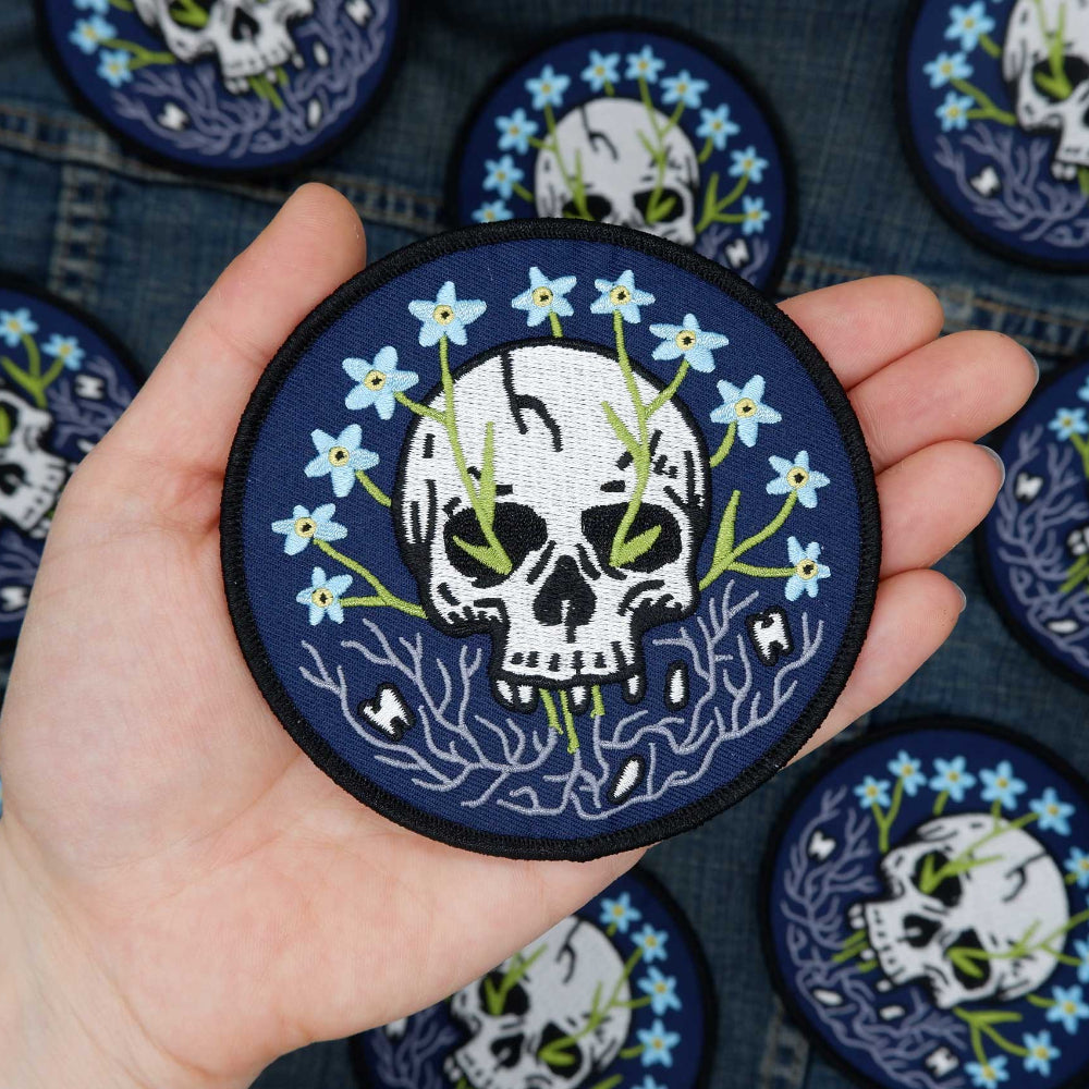 Forget Me Not Iron On Patch