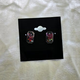 Handmade Shape Studs Medium Purple Gems*