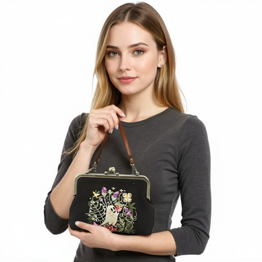 Ghost in the Garden Kisslock Purse
