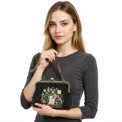 Ghost in the Garden Kisslock Purse