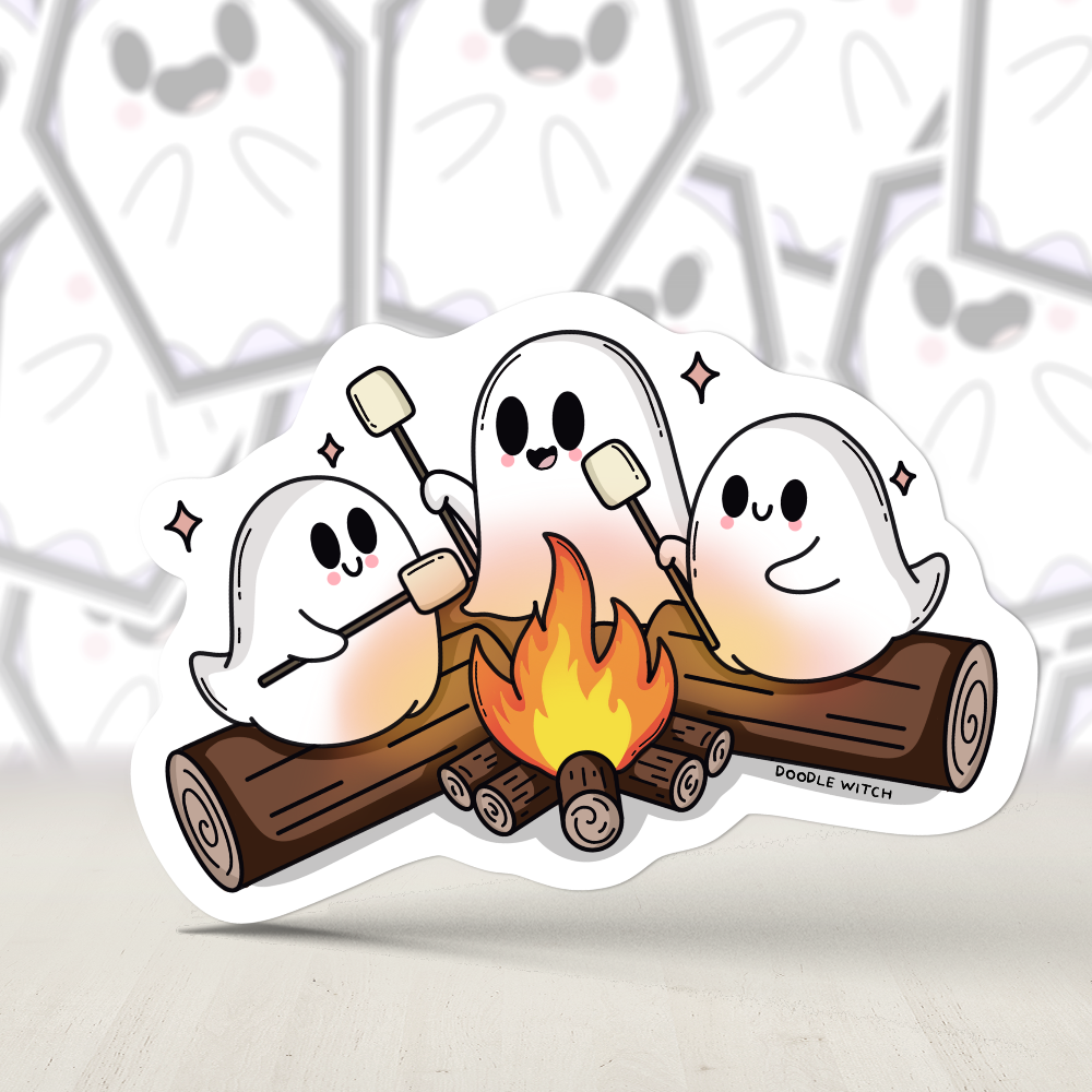 Ghosts By The Fire Sticker