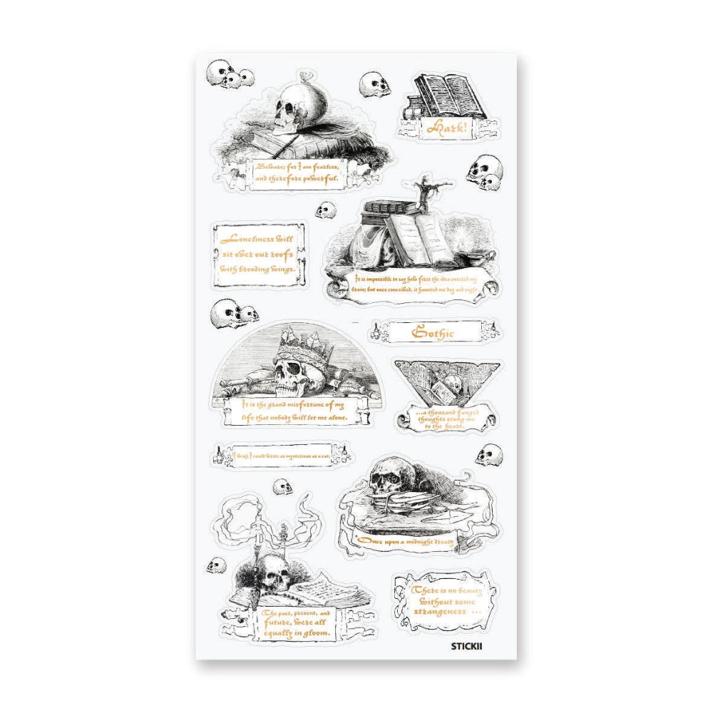 Gothic Skulls Sticker Sheet
