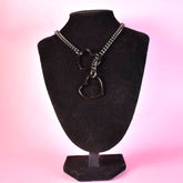 Slip Chain Heart Ring Gunmetal