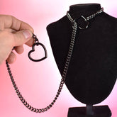 Slip Chain Heart Ring Gunmetal