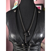 Slip Chain Heart Ring Gunmetal