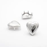 Heart Stud Silver