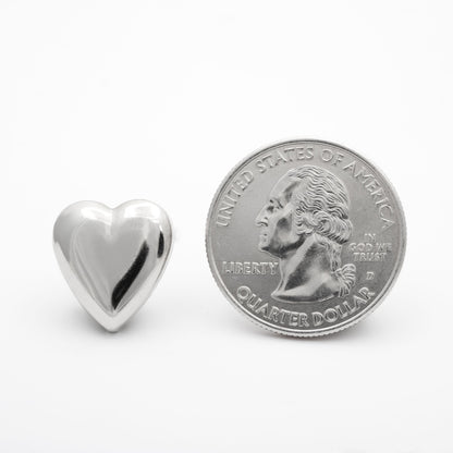 Heart Stud Silver