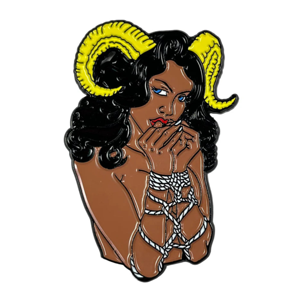 Horny Woman Enamel Pin