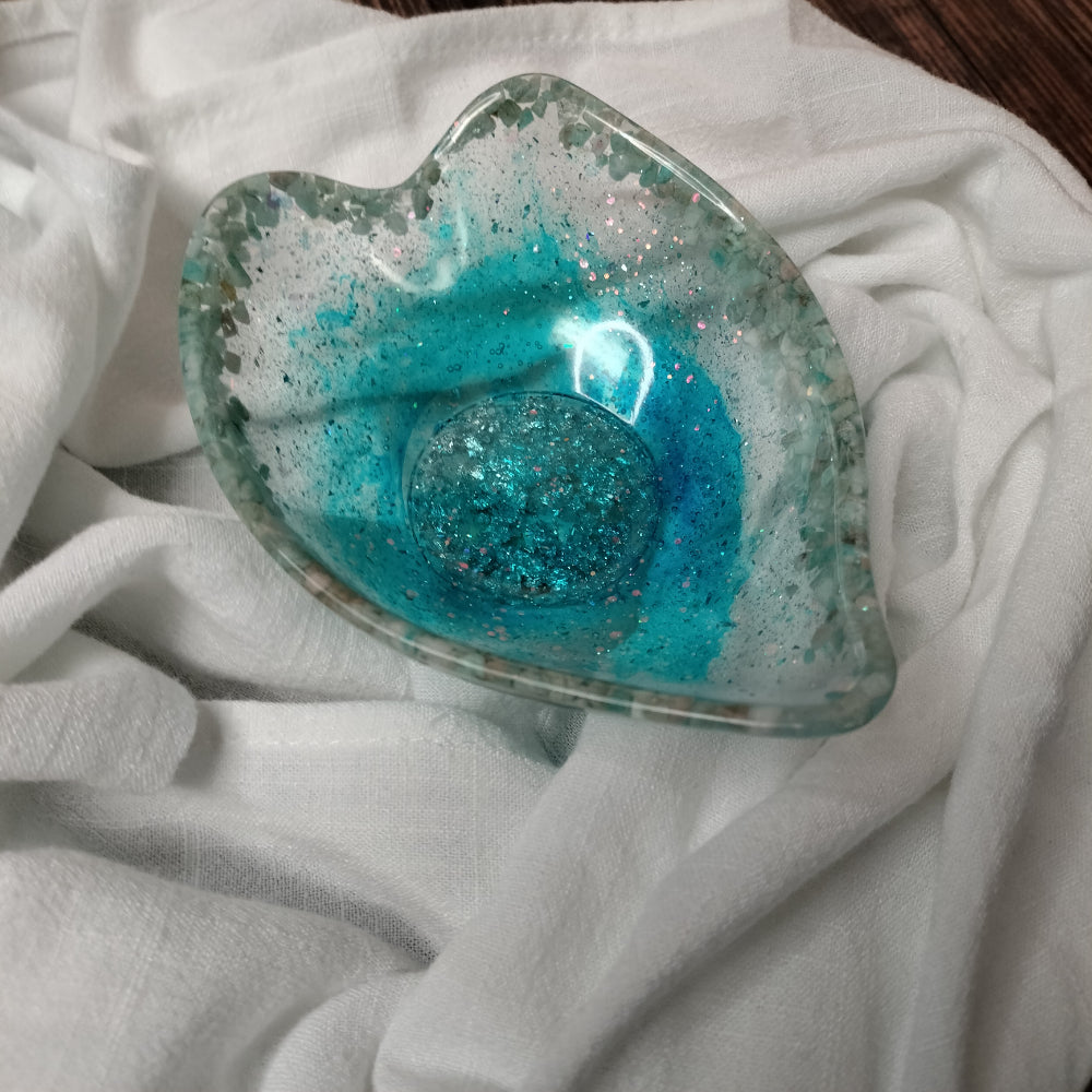 Heart Trinket Bowl  Foxglove Crafts Amazonite  