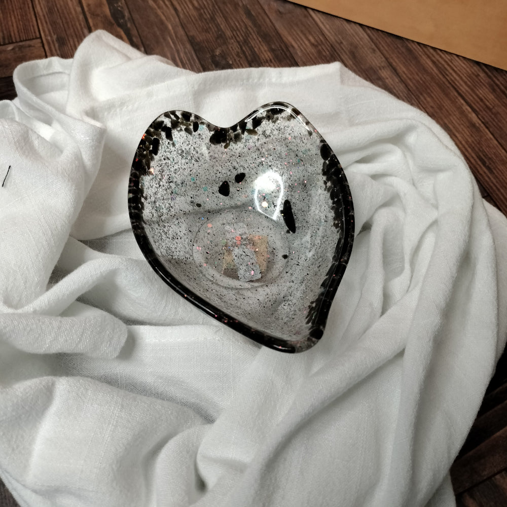Heart Trinket Bowl  Foxglove Crafts Obsidian  
