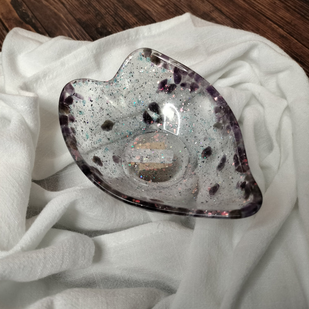 Heart Trinket Bowl  Foxglove Crafts Amethyst  