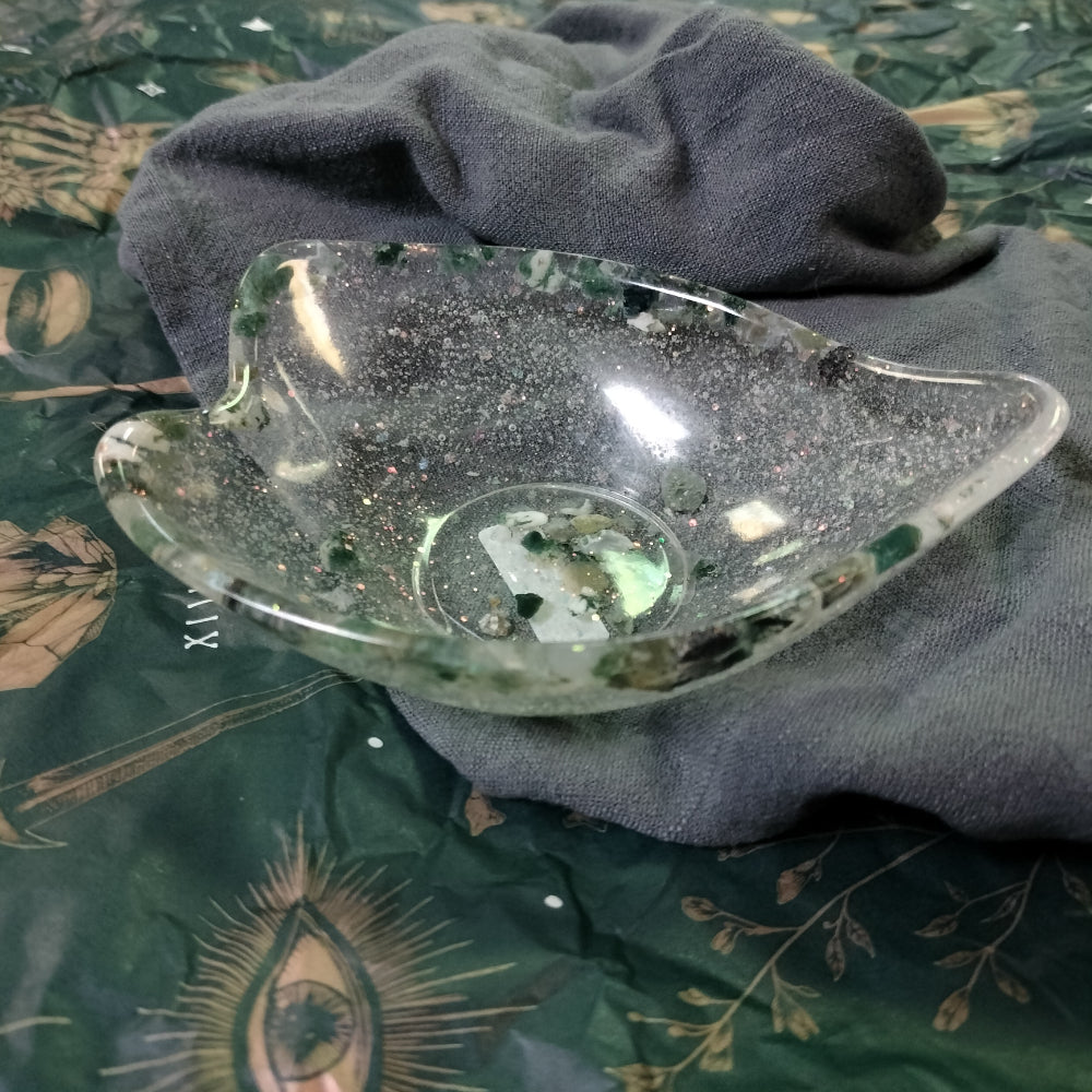 Heart Trinket Bowl  Foxglove Crafts Moss Carnelian  