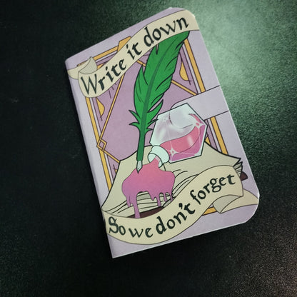 Handmade Pocket Notebook Write it down