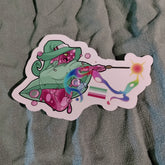 Slime Wizard Pride Flag Stickers Abrosexual (fluid orientation)