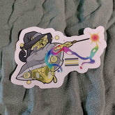 Slime Wizard Pride Flag Stickers Demigender