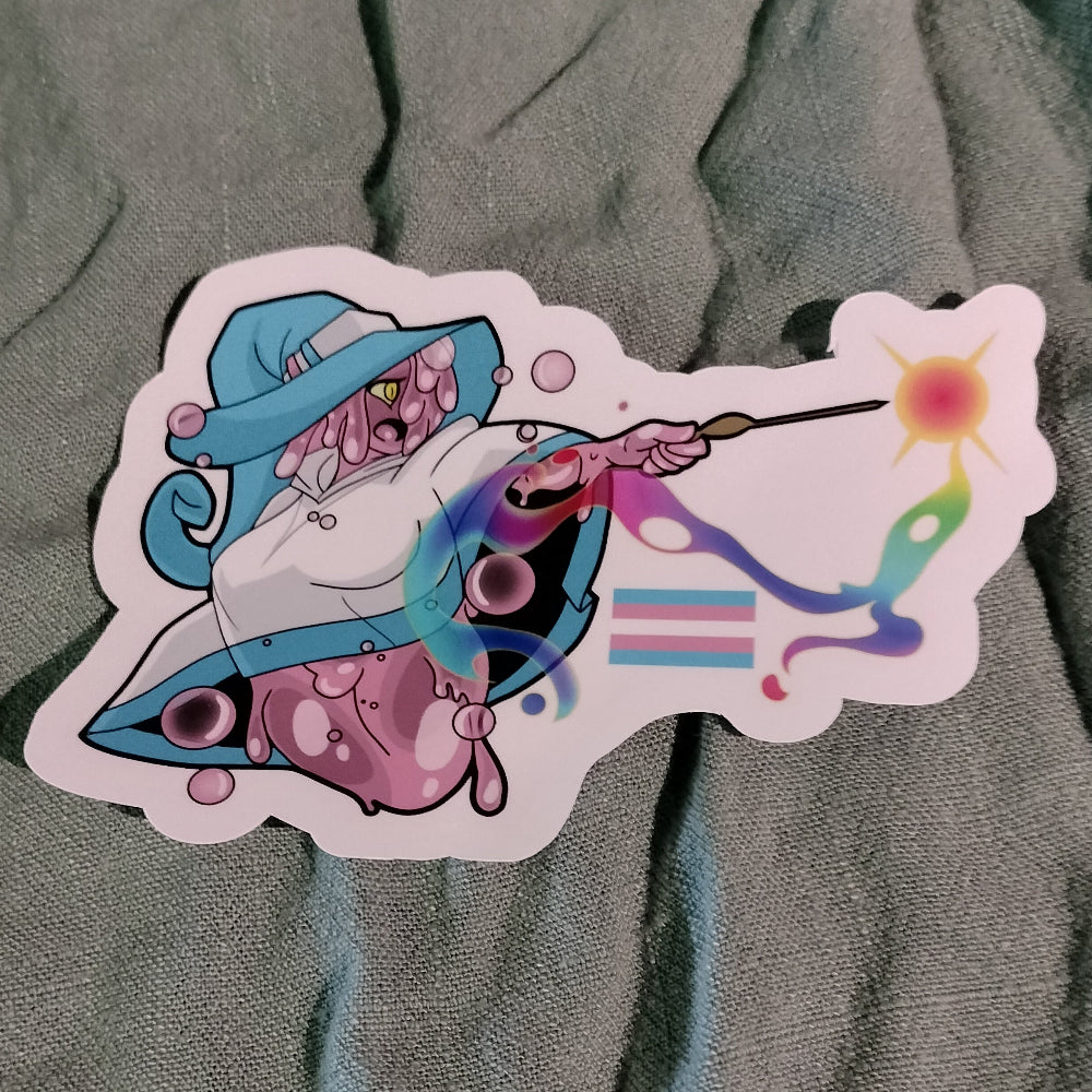 Slime Wizard Pride Flag Stickers Transgender