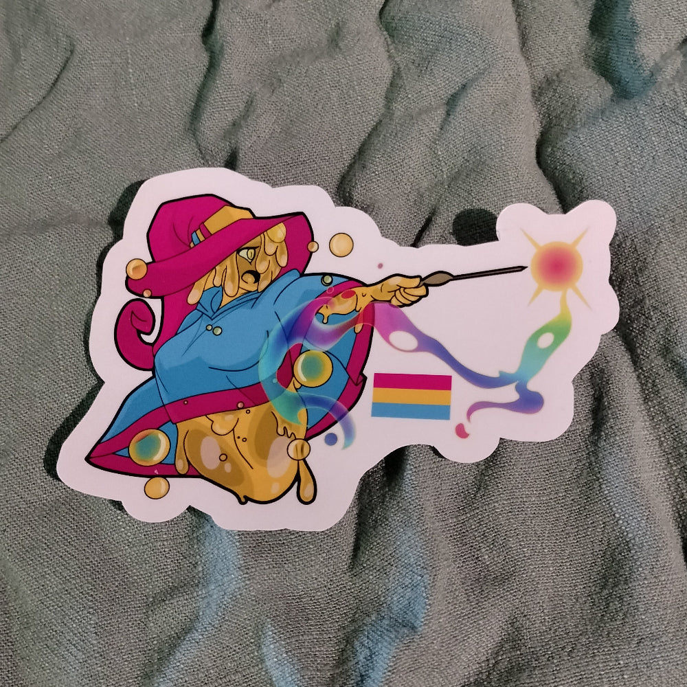 Slime Wizard Pride Flag Stickers Pansexual