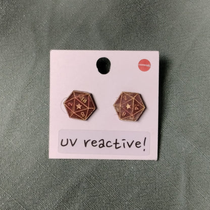 Handmade D20 Stud Earrings