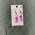 Handmade Beaded Star Earrings Pink and White