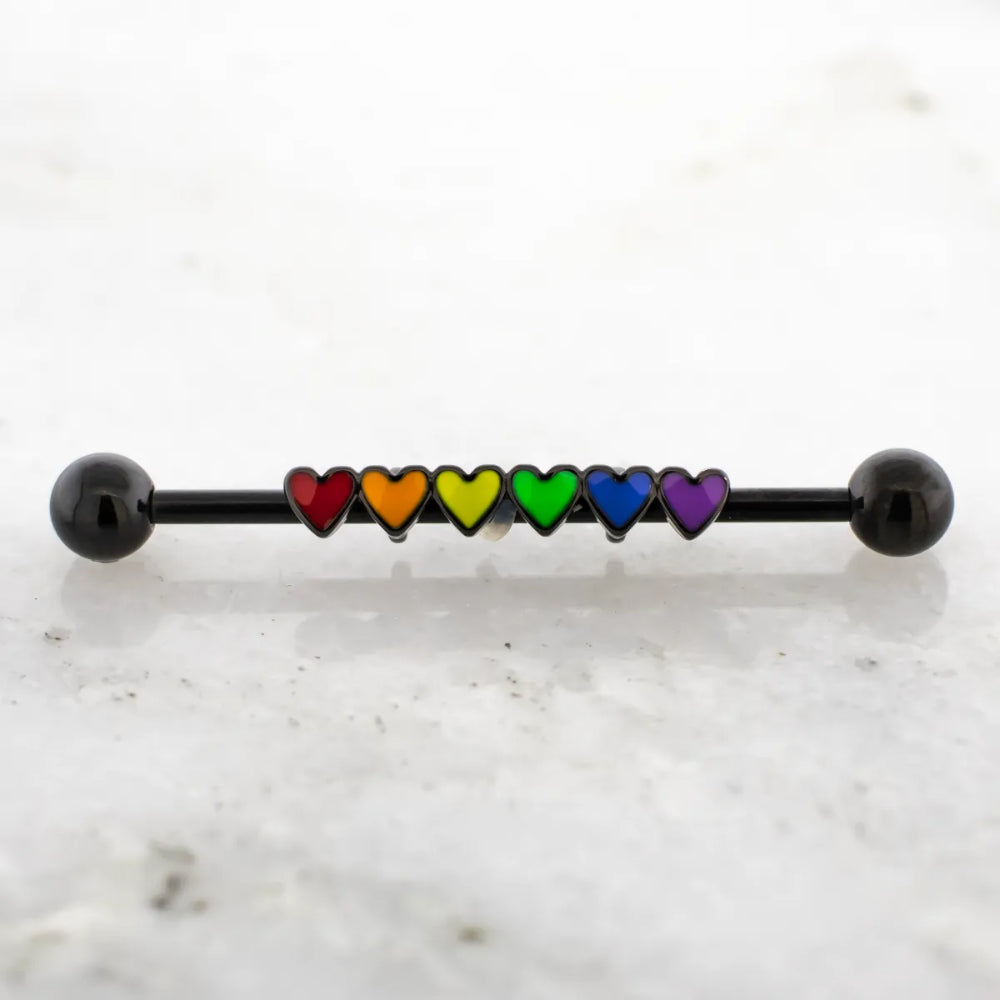 Industrial Barbell Pride Hearts