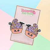 Kawaii Candy Corn Cupcake Hair Clip Set