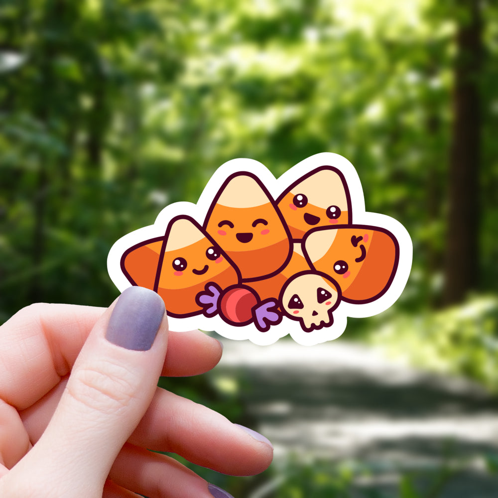 Kawaii Candy Corn Stack Sticker