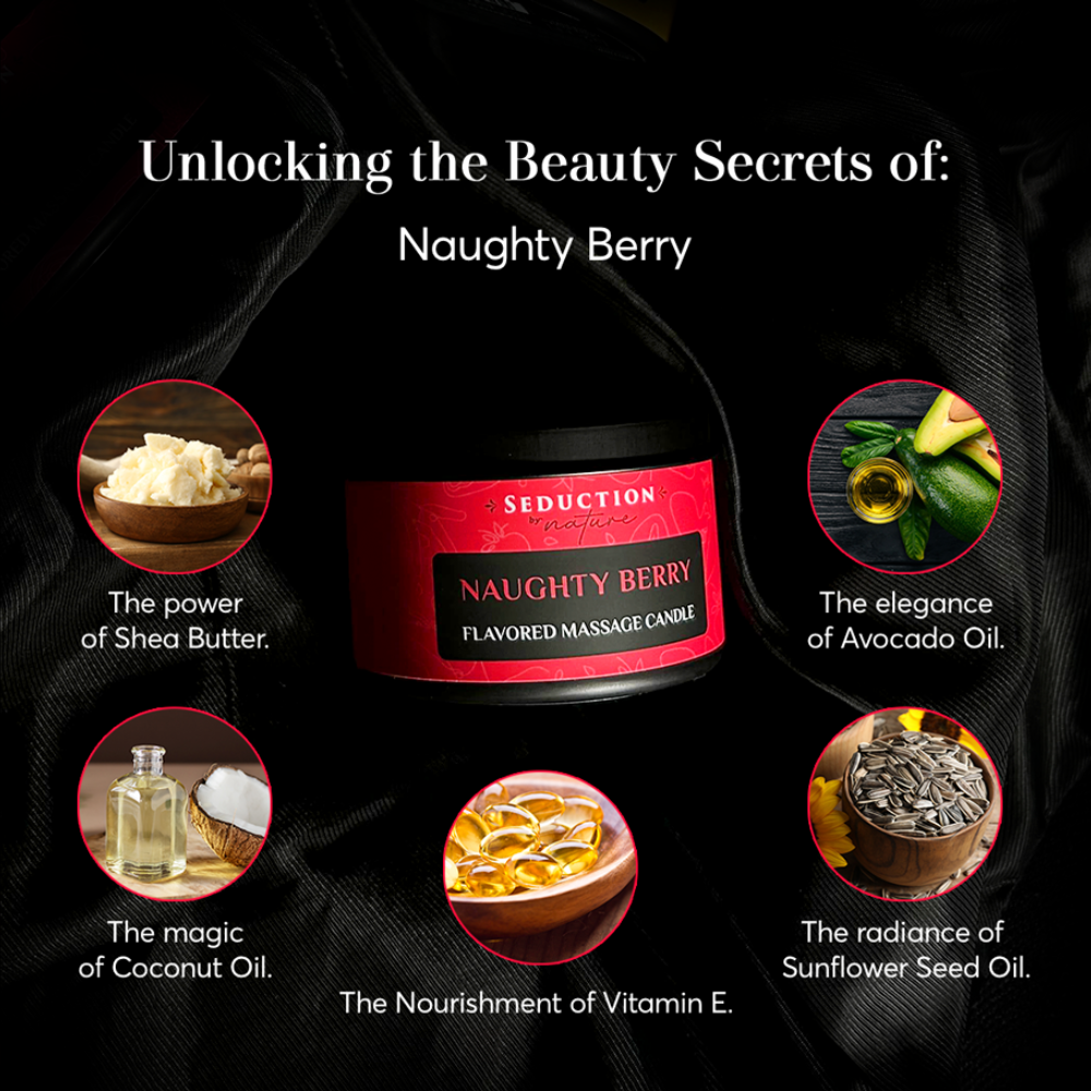 Kissable Massage Candle Naughty Berry