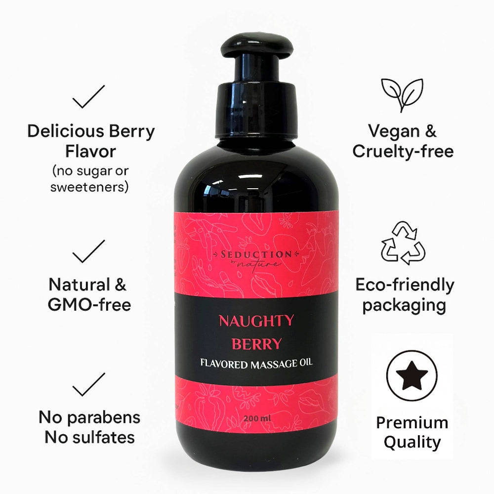 Kissable Massage Oil Naughty Berry