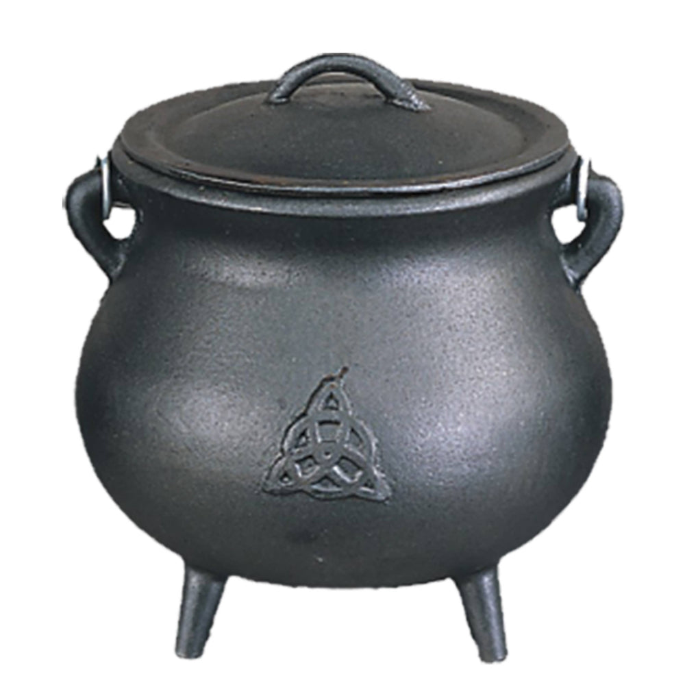 Large Triquetra Cast Iron Cauldron (7in.)