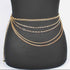 Layered Adjustable Chain Belt Gold