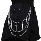 Layered Sword Pendant Waist Chain