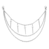Layered Sword Pendant Waist Chain
