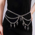 Layered Thorn Heart Pendant Chain Belt
