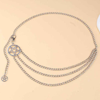 Layered Chain Belt with Pentacles