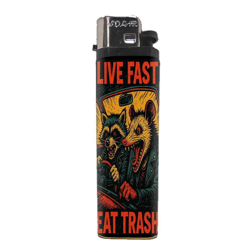 Live Fast Eat Trash Basic Lighter