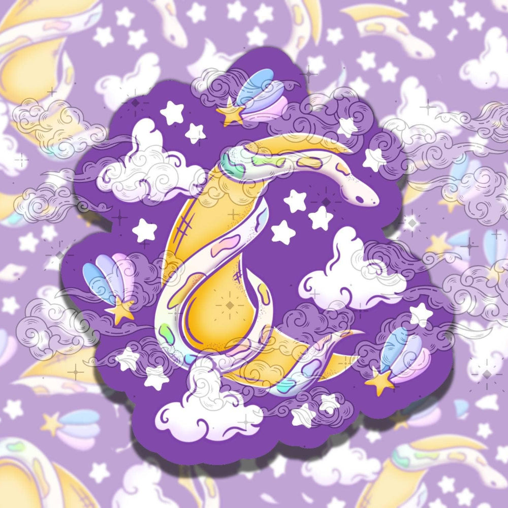 Lunar Snake Vinyl Sticker