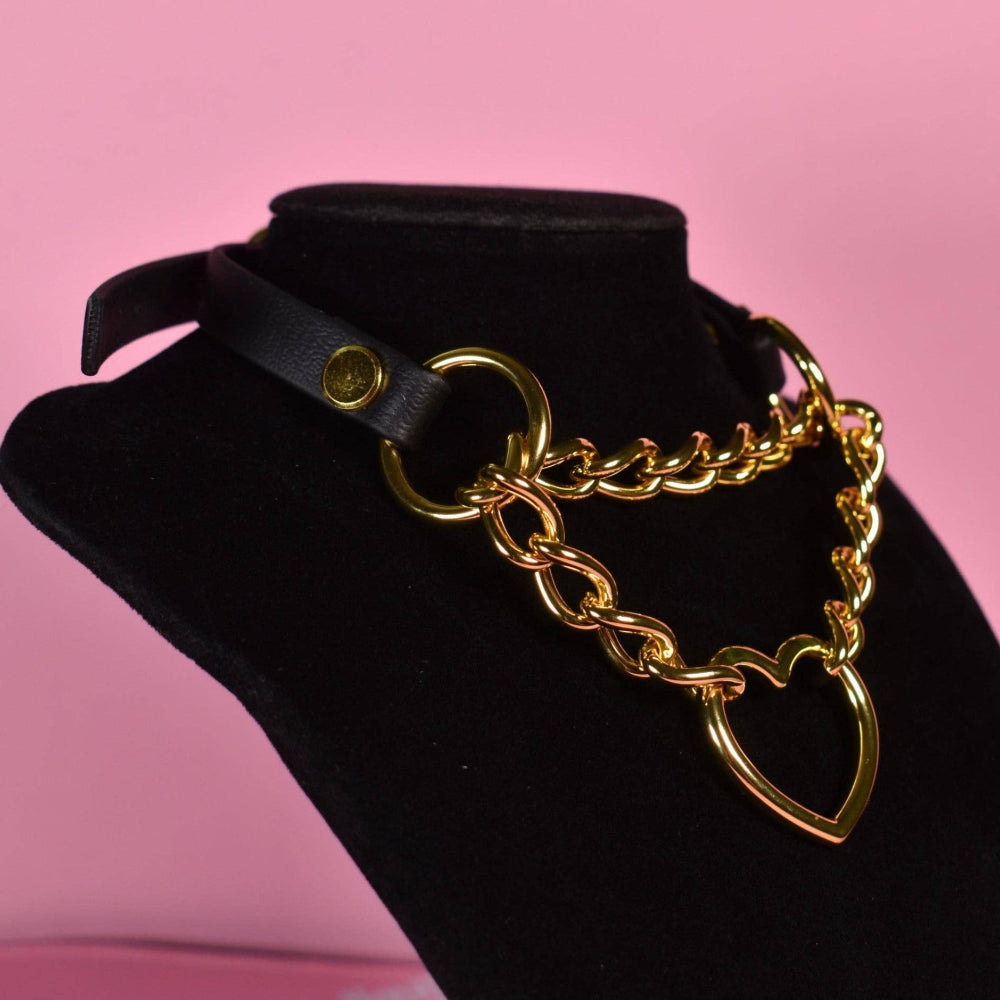 Martingale Collar Golden Heart