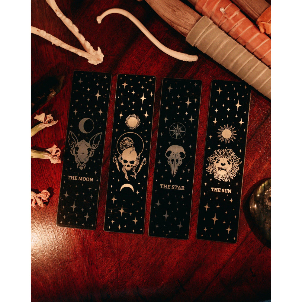 Metal Celestial Tarot Bookmark