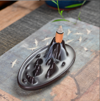 Mountain Peak Ceramic Backflow Burner
