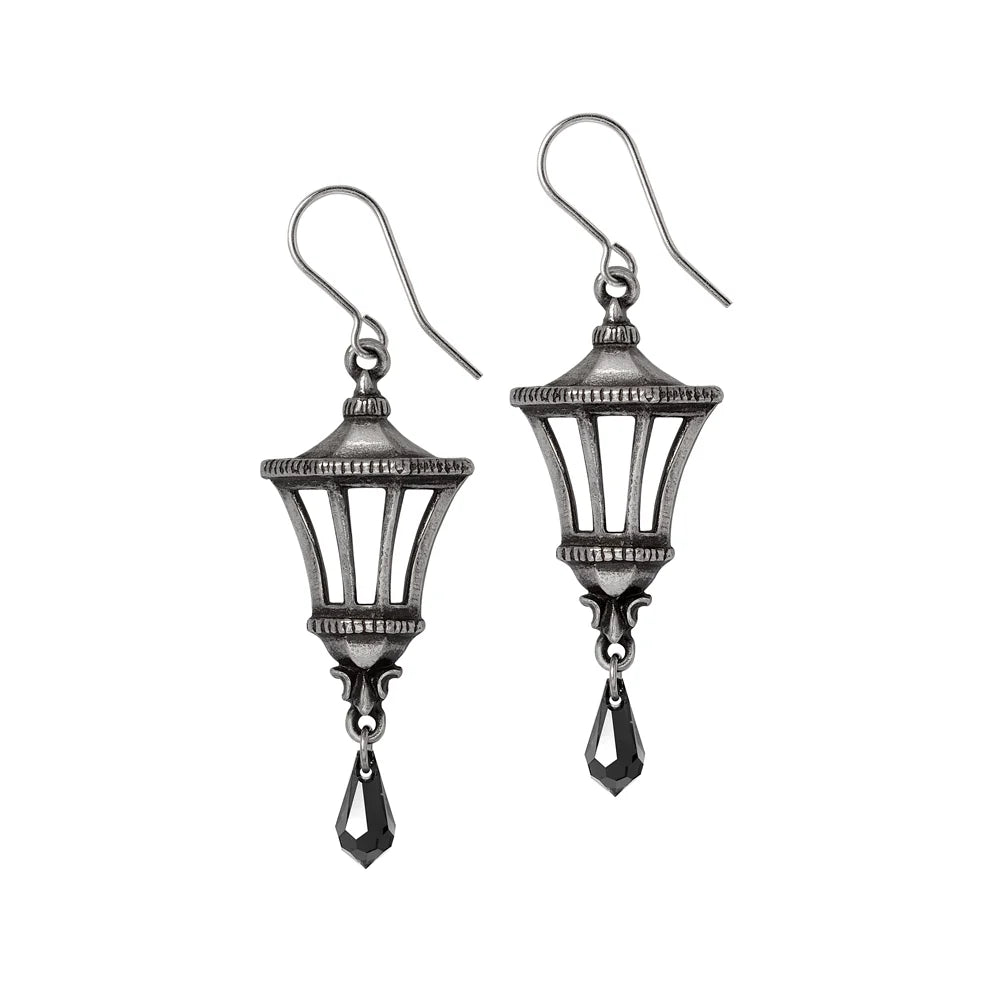 Mourning Gaslight Earrings
