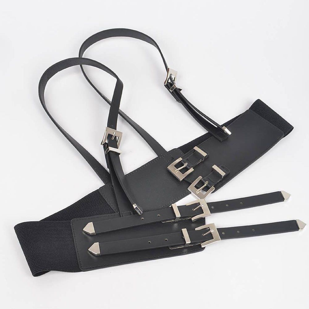 Multi Buckle Plus Size Harness Belt