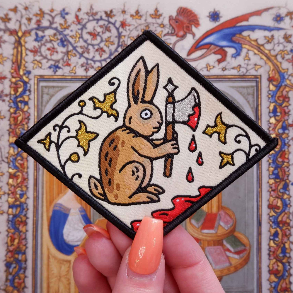 Murder Rabbit Iron On Patch