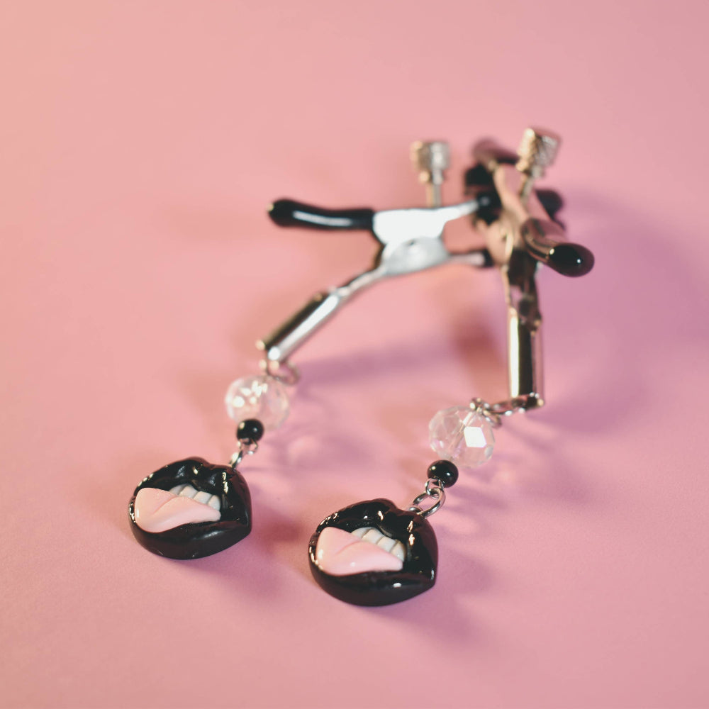 Nipple Clamps Black Lips