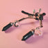 Nipple Clamps Moon and Black Crystal