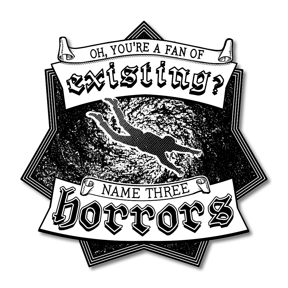 Name Three Horrors Die-Cut Vinyl Sticker