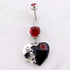 Navel Ring Skull Heart